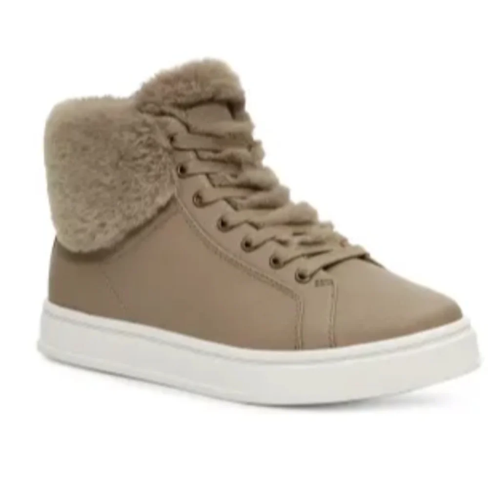 Koolaburra by UGG Womens Sundell Fuzz Chukka High Top Sneakers Ortholite Sz 8